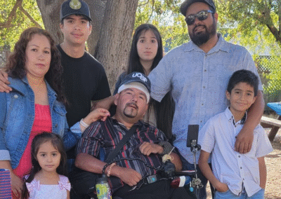 My friends, Gilberto, his wife and children