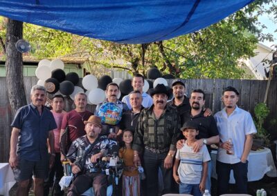 a group photo with all male family